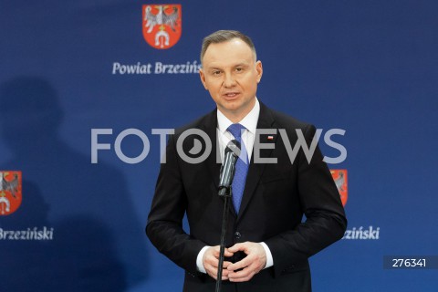  10.02.2023 BRZEZINY <br />
WIZYTA PREZYDENTA ANDRZEJA DUDY W BRZEZINACH<br />
N/Z PREZYDENT ANDRZEJ DUDA<br />
 