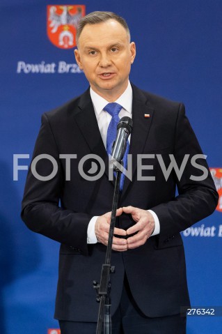  10.02.2023 BRZEZINY <br />
WIZYTA PREZYDENTA ANDRZEJA DUDY W BRZEZINACH<br />
N/Z PREZYDENT ANDRZEJ DUDA<br />
 