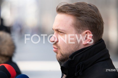  12.02.2023 WARSZAWA<br />
KONFERENCJA PRASOWA SOLIDARNEJ POLSKI<br />
APEL DO PARLAMENTU EUROPEJSKIEGO O WPROWADZENIE LEX SIKORSKI<br />
N/Z JACEK OZDOBA<br />
FOT. MARCIN BANASZKIEWICZ/FOTONEWS  