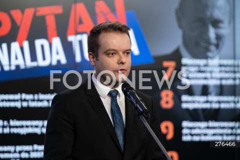  17.02.2023 WARSZAWA<br />
KONFERENCJA PRASOWA PRAWA I SPRAWIEDLIWOSCI<br />
12 PYTAN DO DONALDA TUSKA<br />
N/Z RAFAL BOCHENEK<br />
FOT. MARCIN BANASZKIEWICZ/FOTONEWS  