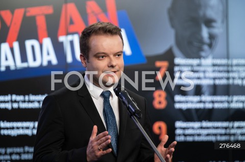  17.02.2023 WARSZAWA<br />
KONFERENCJA PRASOWA PRAWA I SPRAWIEDLIWOSCI<br />
12 PYTAN DO DONALDA TUSKA<br />
N/Z RAFAL BOCHENEK<br />
FOT. MARCIN BANASZKIEWICZ/FOTONEWS  