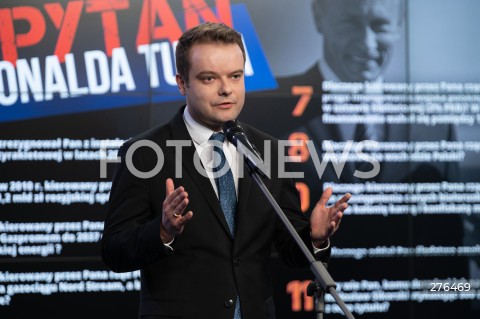  17.02.2023 WARSZAWA<br />
KONFERENCJA PRASOWA PRAWA I SPRAWIEDLIWOSCI<br />
12 PYTAN DO DONALDA TUSKA<br />
N/Z RAFAL BOCHENEK<br />
FOT. MARCIN BANASZKIEWICZ/FOTONEWS  