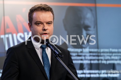  17.02.2023 WARSZAWA<br />
KONFERENCJA PRASOWA PRAWA I SPRAWIEDLIWOSCI<br />
12 PYTAN DO DONALDA TUSKA<br />
N/Z RAFAL BOCHENEK<br />
FOT. MARCIN BANASZKIEWICZ/FOTONEWS  