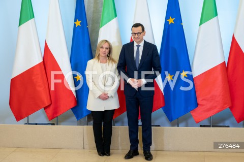  20.02.2023 WARSZAWA<br />
WIZYTA PREMIER WLOCH GIORGII MELONI<br />
N/Z GIORGIA MELONI MATEUSZ MORAWIECKI<br />
FOT. MARCIN BANASZKIEWICZ/FOTONEWS  