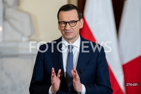  20.02.2023 WARSZAWA<br />
WIZYTA PREMIER WLOCH GIORGII MELONI<br />
N/Z PREMIER MATEUSZ MORAWIECKI<br />
FOT. MARCIN BANASZKIEWICZ/FOTONEWS  