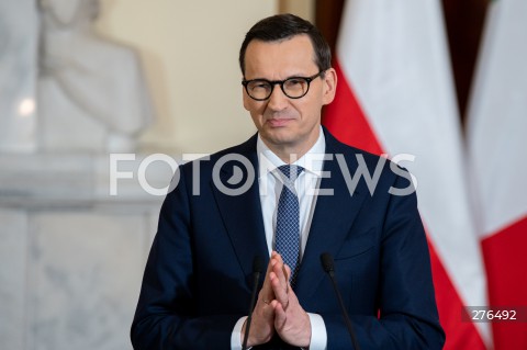  20.02.2023 WARSZAWA<br />
WIZYTA PREMIER WLOCH GIORGII MELONI<br />
N/Z PREMIER MATEUSZ MORAWIECKI<br />
FOT. MARCIN BANASZKIEWICZ/FOTONEWS  