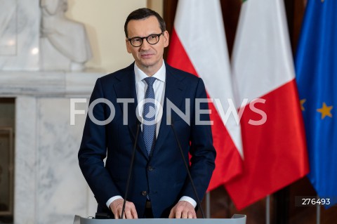  20.02.2023 WARSZAWA<br />
WIZYTA PREMIER WLOCH GIORGII MELONI<br />
N/Z PREMIER MATEUSZ MORAWIECKI<br />
FOT. MARCIN BANASZKIEWICZ/FOTONEWS  