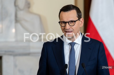  20.02.2023 WARSZAWA<br />
WIZYTA PREMIER WLOCH GIORGII MELONI<br />
N/Z PREMIER MATEUSZ MORAWIECKI<br />
FOT. MARCIN BANASZKIEWICZ/FOTONEWS  