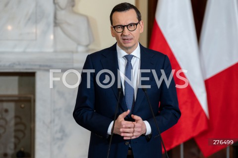  20.02.2023 WARSZAWA<br />
WIZYTA PREMIER WLOCH GIORGII MELONI<br />
N/Z PREMIER MATEUSZ MORAWIECKI<br />
FOT. MARCIN BANASZKIEWICZ/FOTONEWS  