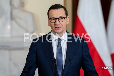  20.02.2023 WARSZAWA<br />
WIZYTA PREMIER WLOCH GIORGII MELONI<br />
N/Z PREMIER MATEUSZ MORAWIECKI<br />
FOT. MARCIN BANASZKIEWICZ/FOTONEWS  