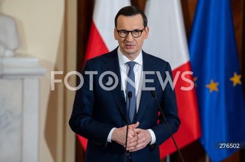  20.02.2023 WARSZAWA<br />
WIZYTA PREMIER WLOCH GIORGII MELONI<br />
N/Z PREMIER MATEUSZ MORAWIECKI<br />
FOT. MARCIN BANASZKIEWICZ/FOTONEWS  