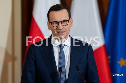  20.02.2023 WARSZAWA<br />
WIZYTA PREMIER WLOCH GIORGII MELONI<br />
N/Z PREMIER MATEUSZ MORAWIECKI<br />
FOT. MARCIN BANASZKIEWICZ/FOTONEWS  