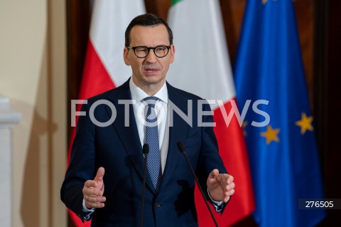  20.02.2023 WARSZAWA<br />
WIZYTA PREMIER WLOCH GIORGII MELONI<br />
N/Z PREMIER MATEUSZ MORAWIECKI<br />
FOT. MARCIN BANASZKIEWICZ/FOTONEWS  