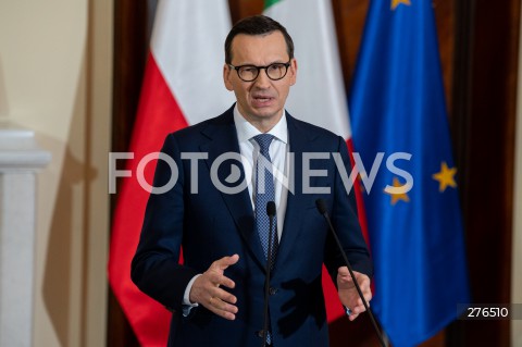  20.02.2023 WARSZAWA<br />
WIZYTA PREMIER WLOCH GIORGII MELONI<br />
N/Z PREMIER MATEUSZ MORAWIECKI<br />
FOT. MARCIN BANASZKIEWICZ/FOTONEWS  