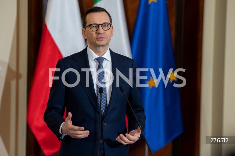  20.02.2023 WARSZAWA<br />
WIZYTA PREMIER WLOCH GIORGII MELONI<br />
N/Z PREMIER MATEUSZ MORAWIECKI<br />
FOT. MARCIN BANASZKIEWICZ/FOTONEWS  