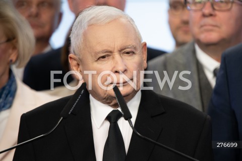  10.03.2023 WARSZAWA<br />
KONFERENCJA PRASOWA PREZESA PIS WRAZ Z POSLAMI ZAPOWIADAJACA SPOTKANIA Z WYBORCAMI W CALEJ POLSCE<br />
N/Z JAROSLAW KACZYNSKI<br />
FOT. MARCIN BANASZKIEWICZ/FOTONEWS  