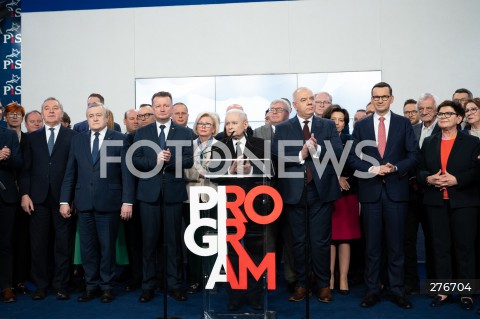  10.03.2023 WARSZAWA<br />
KONFERENCJA PRASOWA PREZESA PIS WRAZ Z POSLAMI ZAPOWIADAJACA SPOTKANIA Z WYBORCAMI W CALEJ POLSCE<br />
N/Z JAROSLAW KACZYNSKI MARIUSZ BLASZCZAK JACEK SASIN MATEUSZ MORAWIECKI PIOTR GLINSKI BEATA SZYDLO HENRYK KOWALCZYK<br />
FOT. MARCIN BANASZKIEWICZ/FOTONEWS  