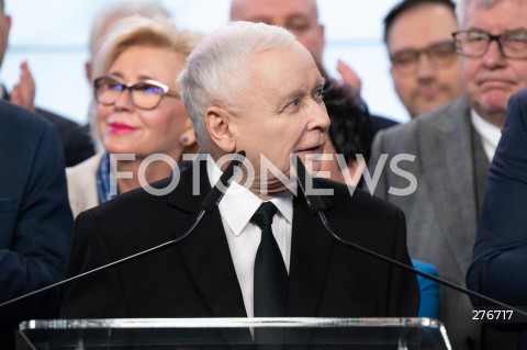  10.03.2023 WARSZAWA<br />
KONFERENCJA PRASOWA PREZESA PIS WRAZ Z POSLAMI ZAPOWIADAJACA SPOTKANIA Z WYBORCAMI W CALEJ POLSCE<br />
N/Z JAROSLAW KACZYNSKI<br />
FOT. MARCIN BANASZKIEWICZ/FOTONEWS  