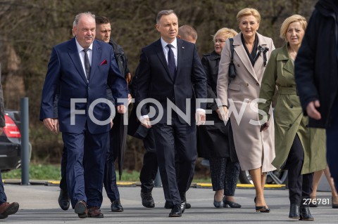  24.03.2023 MARKOWA <br />
NARODOWY DZIEN PAMIECI POLAKOW RATUJACYCH ZYDOW POD OKUPACJA NIEMIECKA Z UDZIALEM PARY PREZYDENCKIEJ W MUZEUM RODZINY ULMOW W MARKOWEJ KOLO RZESZOWA <br />
N/Z PREZYDENT RP ANDRZEJ DUDA AGATA KORNHAUSER DUDA PIOTR PILCH <br />
 