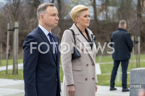  24.03.2023 MARKOWA <br />
NARODOWY DZIEN PAMIECI POLAKOW RATUJACYCH ZYDOW POD OKUPACJA NIEMIECKA Z UDZIALEM PARY PREZYDENCKIEJ W MUZEUM RODZINY ULMOW W MARKOWEJ KOLO RZESZOWA <br />
N/Z PREZYDENT RP ANDRZEJ DUDA AGATA KORNHAUSER DUDA <br />
 