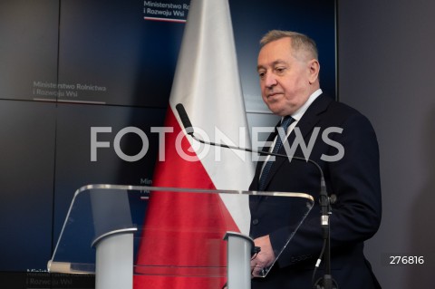  29.03.2023 WARSZAWA<br />
KONFERENCJA PRASOWA MINISTRA ROLNICTWA I ROZWOJU WSI<br />
N/Z HENRYK KOWALCZYK<br />
FOT. MARCIN BANASZKIEWICZ/FOTONEWS  