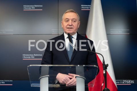  29.03.2023 WARSZAWA<br />
KONFERENCJA PRASOWA MINISTRA ROLNICTWA I ROZWOJU WSI<br />
N/Z HENRYK KOWALCZYK<br />
FOT. MARCIN BANASZKIEWICZ/FOTONEWS  