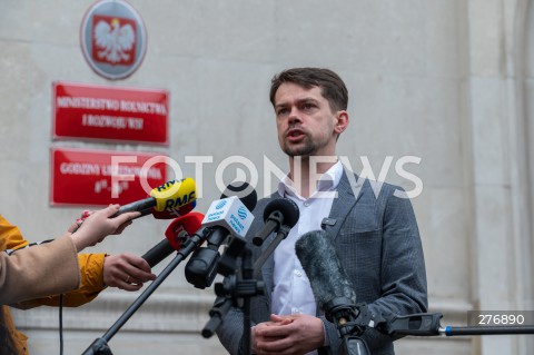  01.04.2023 WARSZAWA<br />
KONFERENCJA PRASOWA LIDERA AGROUNII MICHALA KOLODZIEJCZAKA<br />
N/Z MICHAL KOLODZIEJCZAK<br />
FOT. MARCIN BANASZKIEWICZ/FOTONEWS  