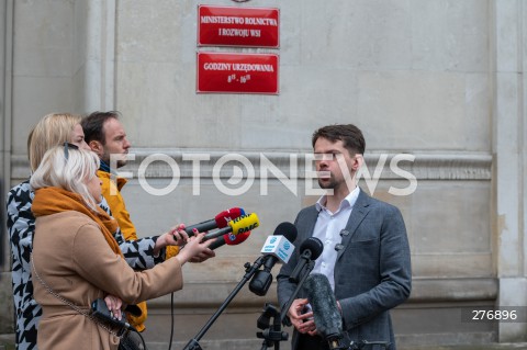  01.04.2023 WARSZAWA<br />
KONFERENCJA PRASOWA LIDERA AGROUNII MICHALA KOLODZIEJCZAKA<br />
N/Z MICHAL KOLODZIEJCZAK<br />
FOT. MARCIN BANASZKIEWICZ/FOTONEWS  