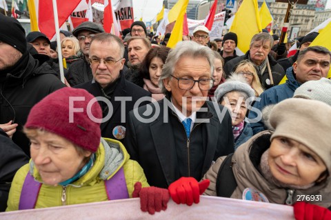  02.04.2023 WARSZAWA<br />
NARODOWY MARSZ PAPIESKI<br />
N/Z JAROSLAW SELLIN STANISLAW PIOTROWICZ<br />
FOT. MARCIN BANASZKIEWICZ/FOTONEWS  