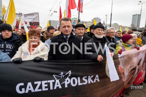  02.04.2023 WARSZAWA<br />
NARODOWY MARSZ PAPIESKI<br />
N/Z MARIUSZ BLASZCZAK STANISLAW PIOTROWICZ<br />
FOT. MARCIN BANASZKIEWICZ/FOTONEWS  