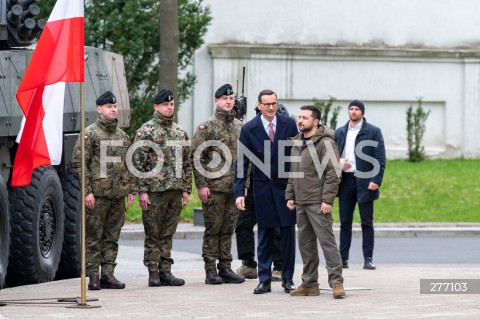  05.04.2023 WARSZAWA<br />
WIZYTA PREZYDENTA UKRAINY WOLODYMYRA ZELENSKIEGO W WARSZAWIE<br />
<br />
UKRAINIAN PRESIDENT WOLODYMYR ZELENSKY VISITS POLAND<br />
<br />
N/Z WOLODYMYR ZELENSKI MATEUSZ MORAWIECKI<br />
FOT. MARCIN BANASZKIEWICZ/FOTONEWS  