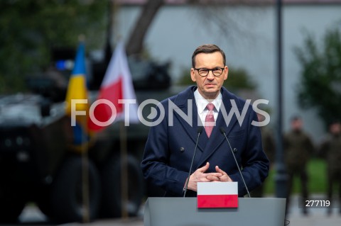  05.04.2023 WARSZAWA<br />
WIZYTA PREZYDENTA UKRAINY WOLODYMYRA ZELENSKIEGO W WARSZAWIE<br />
<br />
UKRAINIAN PRESIDENT WOLODYMYR ZELENSKY VISITS POLAND<br />
<br />
N/Z PREMIER MATEUSZ MORAWIECKI<br />
FOT. MARCIN BANASZKIEWICZ/FOTONEWS  