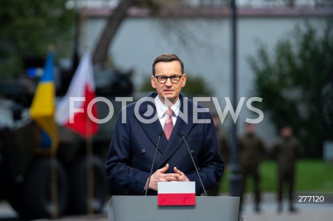  05.04.2023 WARSZAWA<br />
WIZYTA PREZYDENTA UKRAINY WOLODYMYRA ZELENSKIEGO W WARSZAWIE<br />
<br />
UKRAINIAN PRESIDENT WOLODYMYR ZELENSKY VISITS POLAND<br />
<br />
N/Z PREMIER MATEUSZ MORAWIECKI<br />
FOT. MARCIN BANASZKIEWICZ/FOTONEWS  