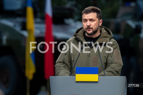  05.04.2023 WARSZAWA<br />
WIZYTA PREZYDENTA UKRAINY WOLODYMYRA ZELENSKIEGO W WARSZAWIE<br />
<br />
UKRAINIAN PRESIDENT WOLODYMYR ZELENSKY VISITS POLAND<br />
<br />
N/Z PREZYDENT UKRAINY WOLODYMYR ZELENSKI<br />
FOT. MARCIN BANASZKIEWICZ/FOTONEWS  