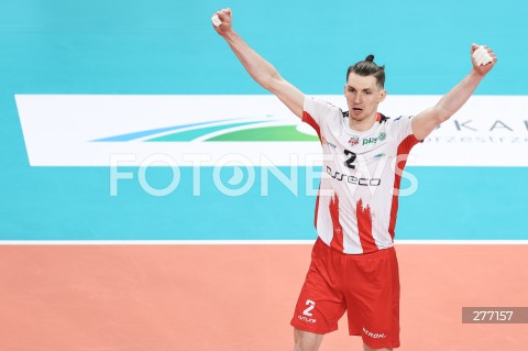  07.04.2023 RZESZOW <br />
SIATKOWKA MEZCZYZN <br />
PLUSLIGA SEZON 2022/2023 <br />
PLUS LIGA POLISH MEN VOLLEYBALL LEAGUE <br />
CWIERCFINAL - 1/4 FINALU - 1. MECZ <br />
MECZ ASSECO RESOVIA - PSG STAL NYSA <br />
N/Z MACIEJ MUZAJ RADOSC EMOCJE SYLWETKA <br />
 