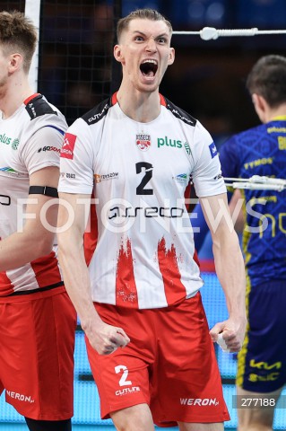  07.04.2023 RZESZOW <br />
SIATKOWKA MEZCZYZN <br />
PLUSLIGA SEZON 2022/2023 <br />
PLUS LIGA POLISH MEN VOLLEYBALL LEAGUE <br />
CWIERCFINAL - 1/4 FINALU - 1. MECZ <br />
MECZ ASSECO RESOVIA - PSG STAL NYSA <br />
N/Z MACIEJ MUZAJ RADOSC EMOCJE SYLWETKA <br />
 