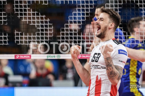  07.04.2023 RZESZOW <br />
SIATKOWKA MEZCZYZN <br />
PLUSLIGA SEZON 2022/2023 <br />
PLUS LIGA POLISH MEN VOLLEYBALL LEAGUE <br />
CWIERCFINAL - 1/4 FINALU - 1. MECZ <br />
MECZ ASSECO RESOVIA - PSG STAL NYSA <br />
N/Z TOREY DEFALCO RADOSC EMOCJE SYLWETKA <br />
 