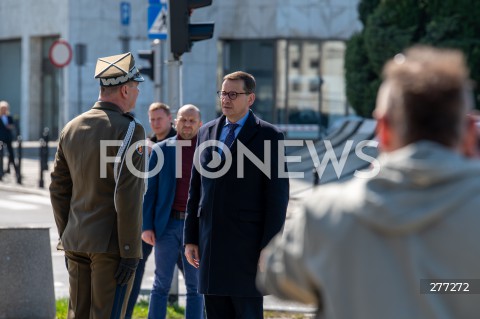  10.04.2023 WARSZAWA<br />
13. ROCZNICA KATASTROFY LOTNICZEJ POD SMOLENSKIEM<br />
N/Z PREMIER MATEUSZ MORAWIECKI<br />
FOT. MARCIN BANASZKIEWICZ/FOTONEWS  