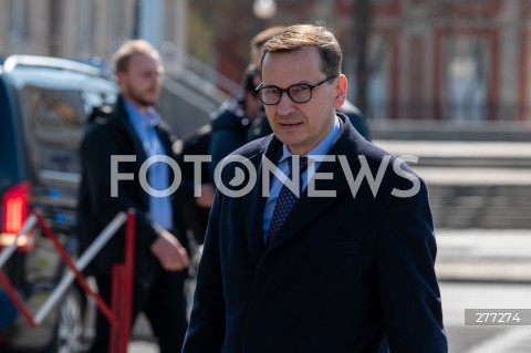  10.04.2023 WARSZAWA<br />
13. ROCZNICA KATASTROFY LOTNICZEJ POD SMOLENSKIEM<br />
N/Z PREMIER MATEUSZ MORAWIECKI<br />
FOT. MARCIN BANASZKIEWICZ/FOTONEWS  