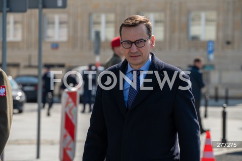  10.04.2023 WARSZAWA<br />
13. ROCZNICA KATASTROFY LOTNICZEJ POD SMOLENSKIEM<br />
N/Z PREMIER MATEUSZ MORAWIECKI<br />
FOT. MARCIN BANASZKIEWICZ/FOTONEWS  