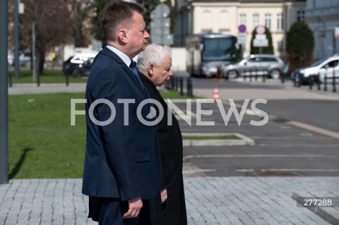  10.04.2023 WARSZAWA<br />
13. ROCZNICA KATASTROFY LOTNICZEJ POD SMOLENSKIEM<br />
N/Z MARIUSZ BLASZCZAK JAROSLAW KACZYNSKI<br />
FOT. MARCIN BANASZKIEWICZ/FOTONEWS  