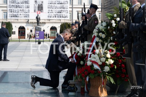  10.04.2023 WARSZAWA<br />
13. ROCZNICA KATASTROFY LOTNICZEJ POD SMOLENSKIEM<br />
N/Z PREZYDENT ANDRZEJ DUDA<br />
FOT. MARCIN BANASZKIEWICZ/FOTONEWS  