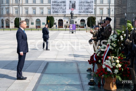  10.04.2023 WARSZAWA<br />
13. ROCZNICA KATASTROFY LOTNICZEJ POD SMOLENSKIEM<br />
N/Z PREZYDENT ANDRZEJ DUDA<br />
FOT. MARCIN BANASZKIEWICZ/FOTONEWS  