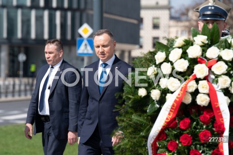  10.04.2023 WARSZAWA<br />
13. ROCZNICA KATASTROFY LOTNICZEJ POD SMOLENSKIEM<br />
N/Z PREZYDENT ANDRZEJ DUDA<br />
FOT. MARCIN BANASZKIEWICZ/FOTONEWS  