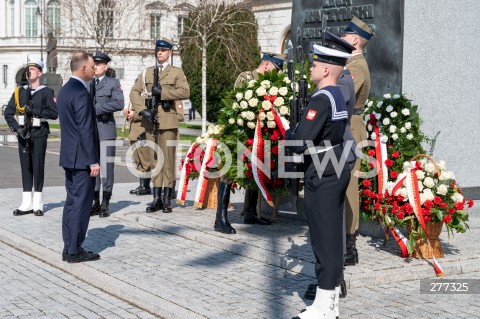  10.04.2023 WARSZAWA<br />
13. ROCZNICA KATASTROFY LOTNICZEJ POD SMOLENSKIEM<br />
N/Z PREZYDENT ANDRZEJ DUDA<br />
FOT. MARCIN BANASZKIEWICZ/FOTONEWS  