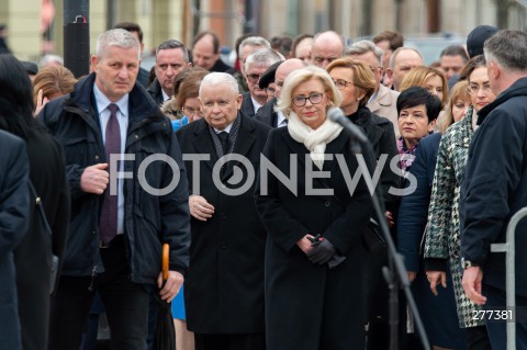  16.04.2023 WARSZAWA<br />
APEL PAMIECI PRZED PALACEM PREZYDENCKIM W ROCZNICE KATASTROFY SMOLENSKIEJ<br />
N/Z JAROSLAW KACZYNSKI<br />
FOT. MARCIN BANASZKIEWICZ/FOTONEWS  