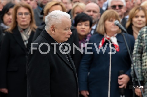  16.04.2023 WARSZAWA<br />
APEL PAMIECI PRZED PALACEM PREZYDENCKIM W ROCZNICE KATASTROFY SMOLENSKIEJ<br />
N/Z JAROSLAW KACZYNSKI<br />
FOT. MARCIN BANASZKIEWICZ/FOTONEWS  