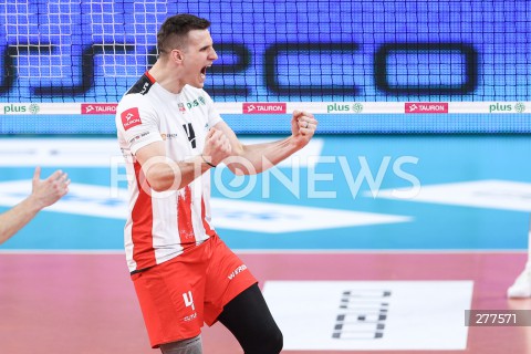  23.04.2023 RZESZOW <br />
SIATKOWKA MEZCZYZN <br />
PLUSLIGA SEZON 2022/2023 <br />
PLUS LIGA POLISH MEN VOLLEYBALL LEAGUE <br />
POLFINAL - 1/2 FINALU - 2. MECZ <br />
MECZ ASSECO RESOVIA - ZAKSA KEDZIERZYN KOZLE <br />
N/Z JAN KOZAMERNIK RADOSC EMOCJE SYLWETKA <br />
 