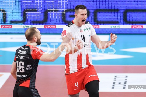  23.04.2023 RZESZOW <br />
SIATKOWKA MEZCZYZN <br />
PLUSLIGA SEZON 2022/2023 <br />
PLUS LIGA POLISH MEN VOLLEYBALL LEAGUE <br />
POLFINAL - 1/2 FINALU - 2. MECZ <br />
MECZ ASSECO RESOVIA - ZAKSA KEDZIERZYN KOZLE <br />
N/Z JAN KOZAMERNIK RADOSC EMOCJE <br />
 