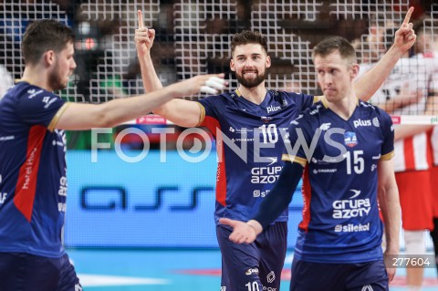  23.04.2023 RZESZOW <br />
SIATKOWKA MEZCZYZN <br />
PLUSLIGA SEZON 2022/2023 <br />
PLUS LIGA POLISH MEN VOLLEYBALL LEAGUE <br />
POLFINAL - 1/2 FINALU - 2. MECZ <br />
MECZ ASSECO RESOVIA - ZAKSA KEDZIERZYN KOZLE <br />
N/Z BARTOSZ BEDNORZ DAVID SMITH RADOSC EMOCJE <br />
 